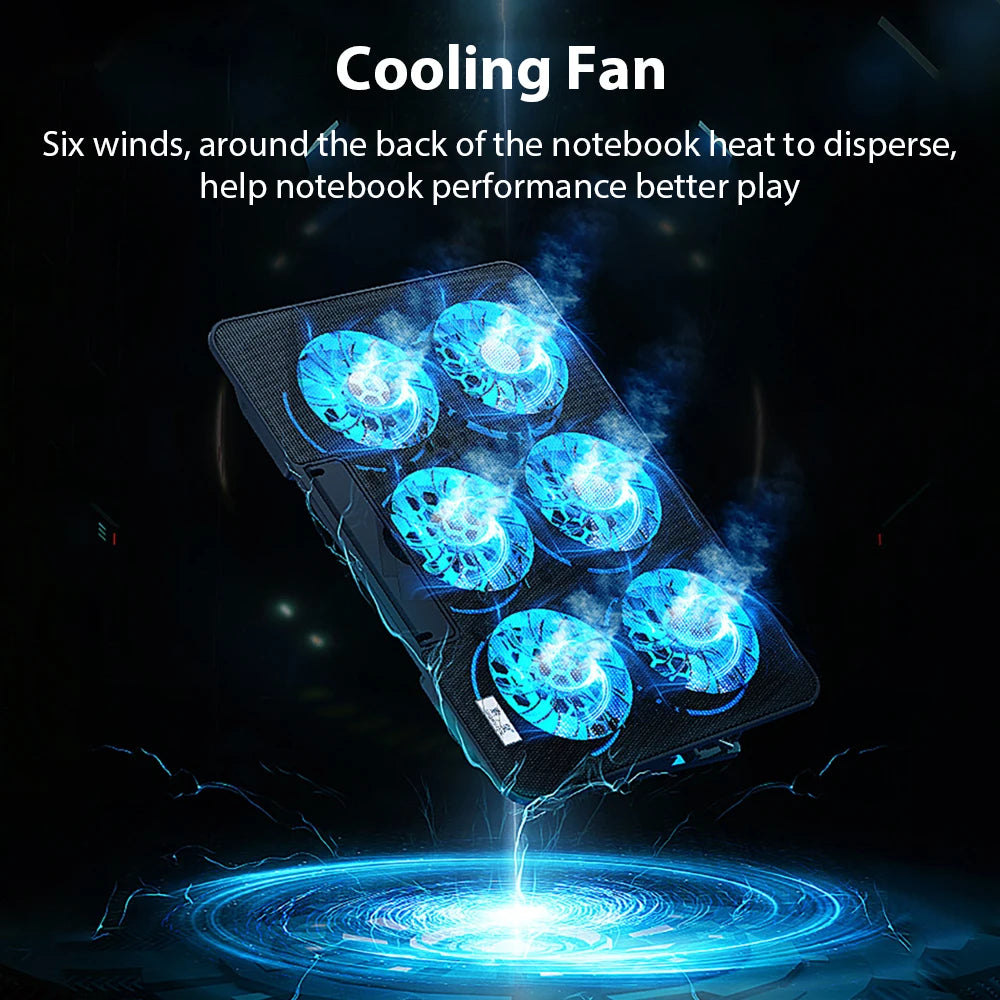 Laptop Cooling Stand 2 USB Ports For Notebook Compute PC Tablet Cooler Bracket Holder12-18 Inch Adjustable Macbook Accessories