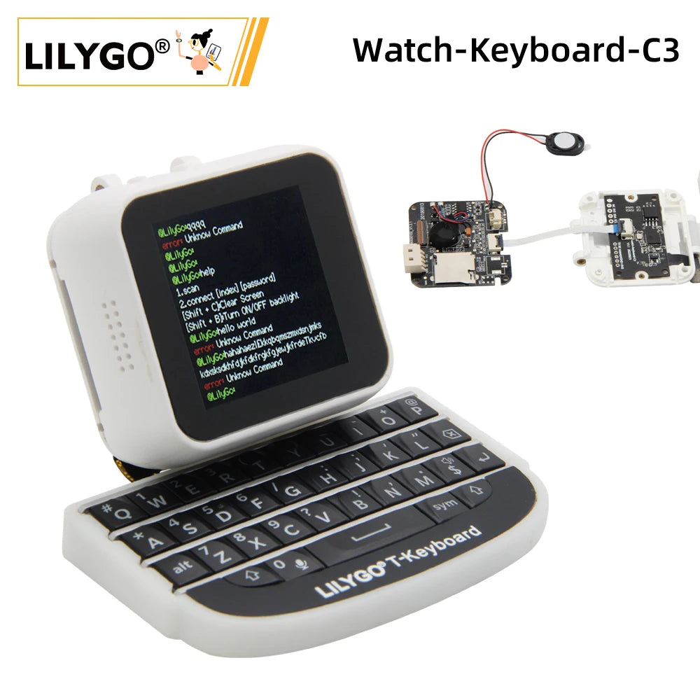 LILYGO® Watch-Keyboard-C3 V1.0 ESP32-C3 T-Watch Expansion Module QWERTY Bluetooth Wireless MINI Small Keyboard Development Board
