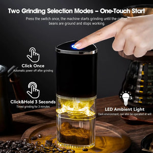 Portable Electric Coffee Grinder USB Charge Ceramic Grinding Core Home Coffee Beans Pulverizer Grinder For Camping Drip/Espresso