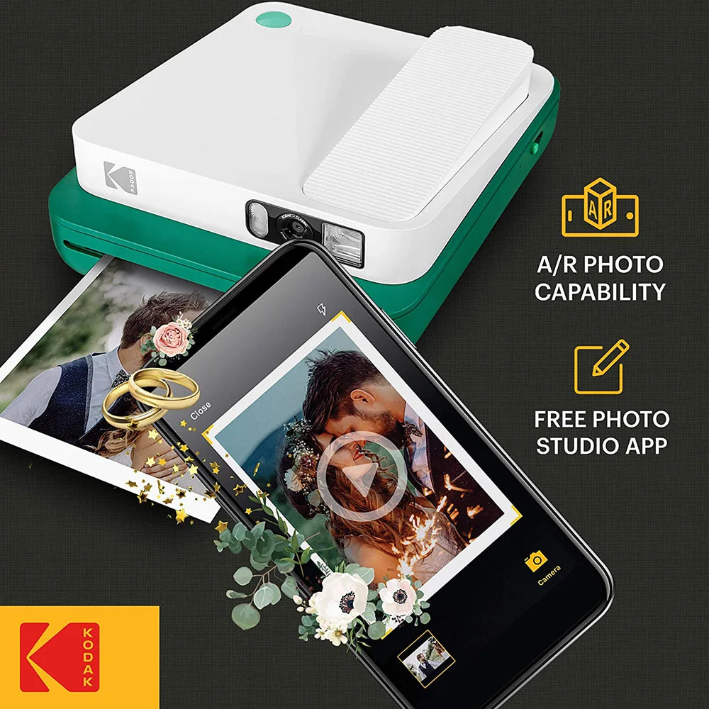 KODAK Smile Classic Digital Instant Camera for 3.5 x 4.25 Zink Photo Paper - Bluetooth, 16MP Pictures
