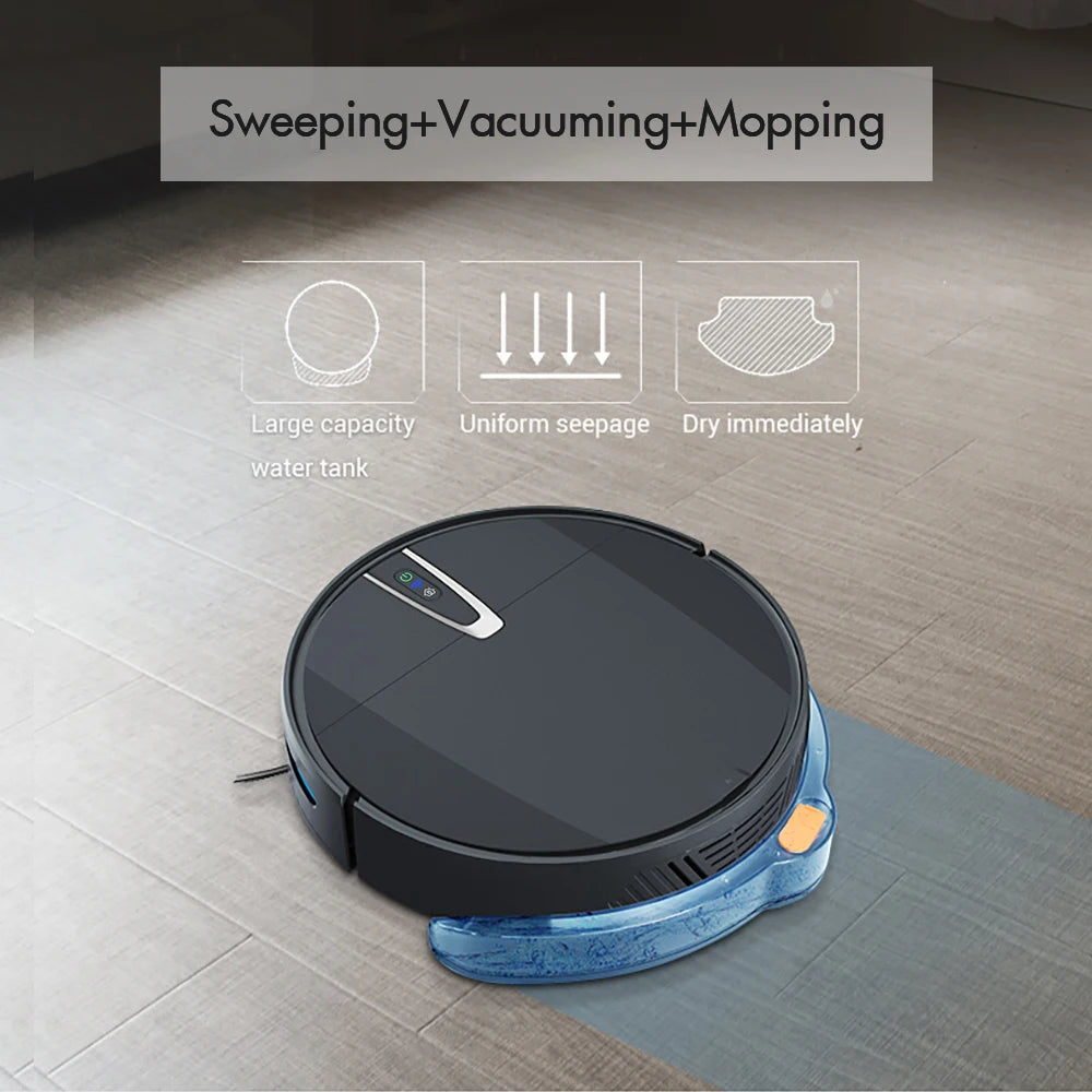 Robot Vacuum Smart Mop Cleaner With 3800PA Suction APP&amp; Voice Control Autocharge Sweeping Floor Cleaning For Home Robotic Vacuum