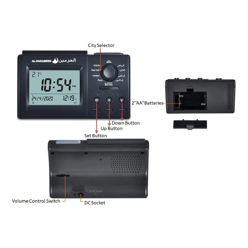 Azan Alarm Table Clock Islamic Digital Clock Muslim Azan Alarm Table Clock For All Prayers bla Direction Home Church