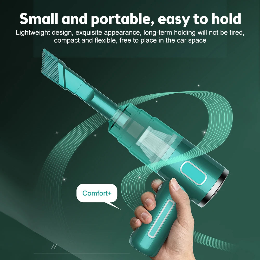 29000Pa Wireless Car Vacuum Cleaner Strong Suction Dust Catcher Cordless Handheld Wet Dry Vacuum Cleaner Air Duster For Car - Stereotech
