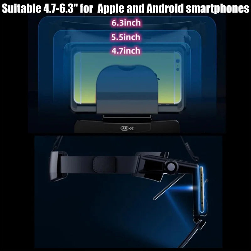 AR-X VR Glasses Virtual Reality 3D Glasses HD IMAX Game Cardboard VR Headset For 4.7-6.3&quot; Smartphone Foldable Enhanced VR Helmet