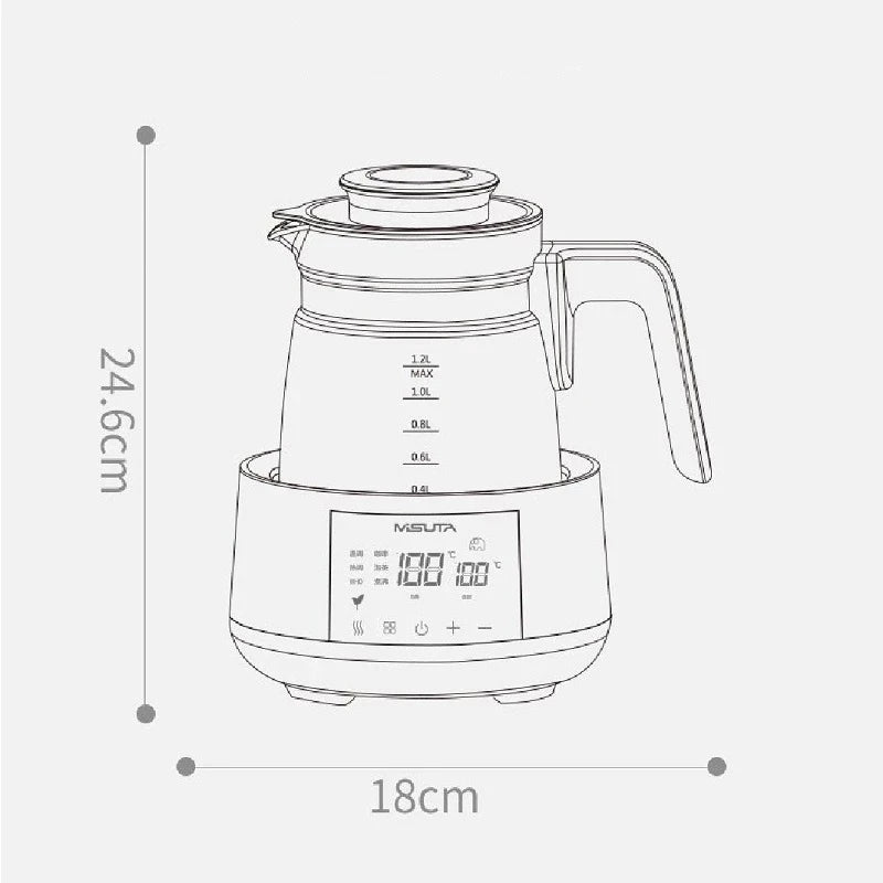 1200ML Infant Thermostatic Milk Regulator Baby Kettle Keep Warm 24 Hours Hot Water Smart Insulation Pot Milk Powder Warmer
