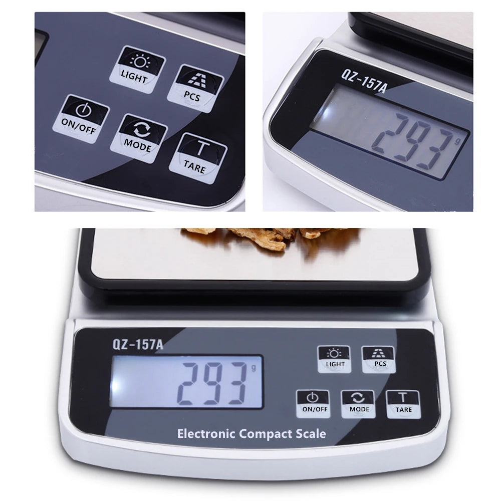 10KG/5KG/3KG Electronic Scale USB Charge Precision Kitchen Balance Food Scale Household Coffee Scale Smart Digital Baking Scale - Stereotech