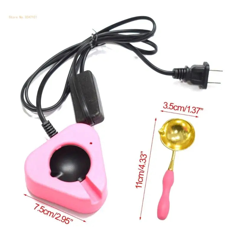 Electric Wax Seal Warmer Durable Wax Sealing Warmer Tool with Spoon for Girls Dropship