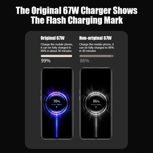 Xiaomi 67W USB Super Fast Gallium nitride Charger Power Adapter 6A Type-C Cable Quick Charge Applicable to Xiaomi Samsung Huawei - Stereotech