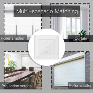 MOES WiFi Smart Curtain Switch Touch Design for Motorized Curtains and Roller Blinds work with Alexa Google and Smart Life App - Stereotech