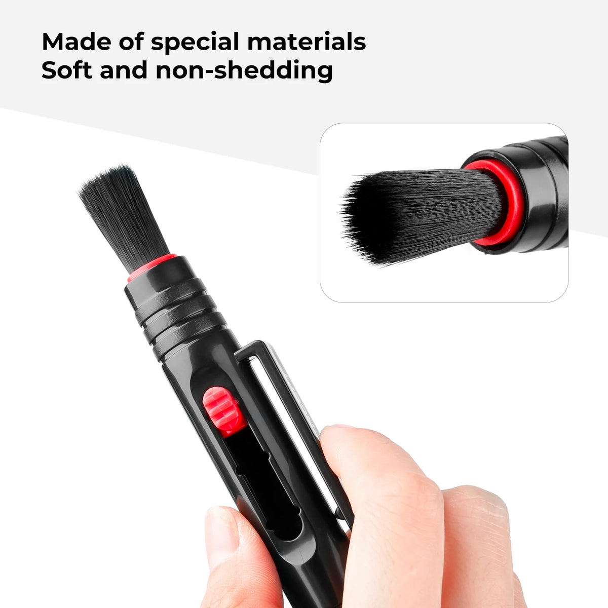 K&amp;F Concept Lenses Cleaning Pen Double-sided Carbon Head Camera Lenses Cleaning Brush for Nikon Canon Leica Sony DSRL SRL Camera