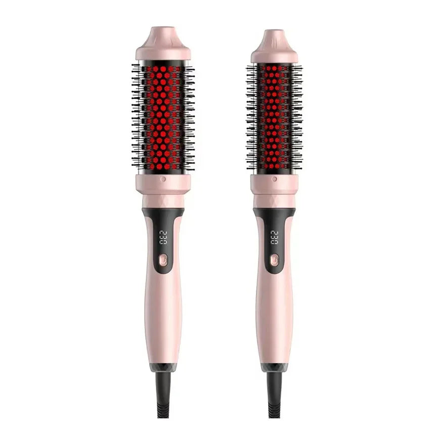 Dual-Use Home Hair Straightening Brush Infrared Curling Iron Two-In-One Non-Damaging Hairdressing Tool Versatile Hair Care