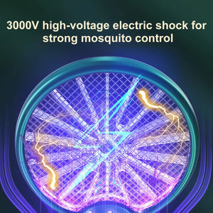 USB Electric Fly Swatters Foldable UV Light Electric Flies Shocker