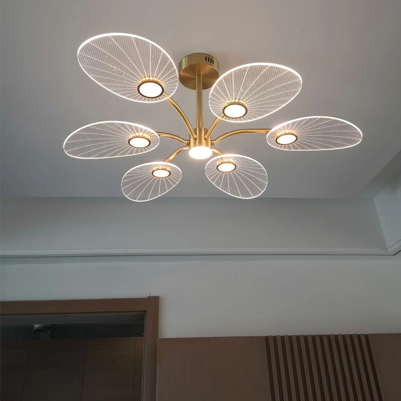 Designer Chandelier Modern Leaf LED Lighting Villa Deluxe Chandelier Interior Lighting Salon Office Hall The Ideal Pendant Lamp