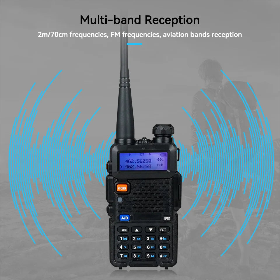 Retevis UV5R Walkie Talkie 5W Long Range Communication Walkie-Talkies UHF VHF Ham Radio Station Amateurs Professional Radio VOX