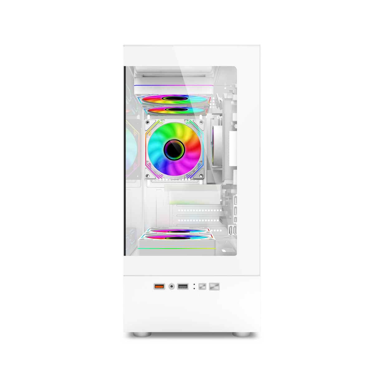 Power Train Illusionary Realm Computer Case M-ATX/ITX Seaview Room Side Transparent Desktop Chassis Support 240 Water Cooler - Stereotech