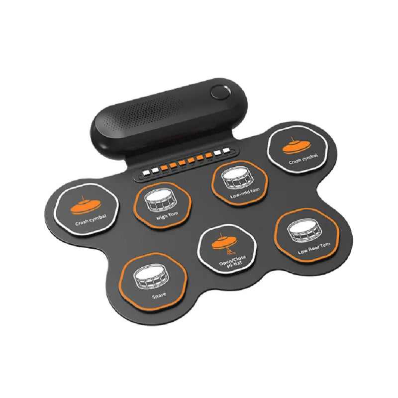 Portable Electronic Drum Kit for Children&#39;s Beginner, Silicone Drum Kit
