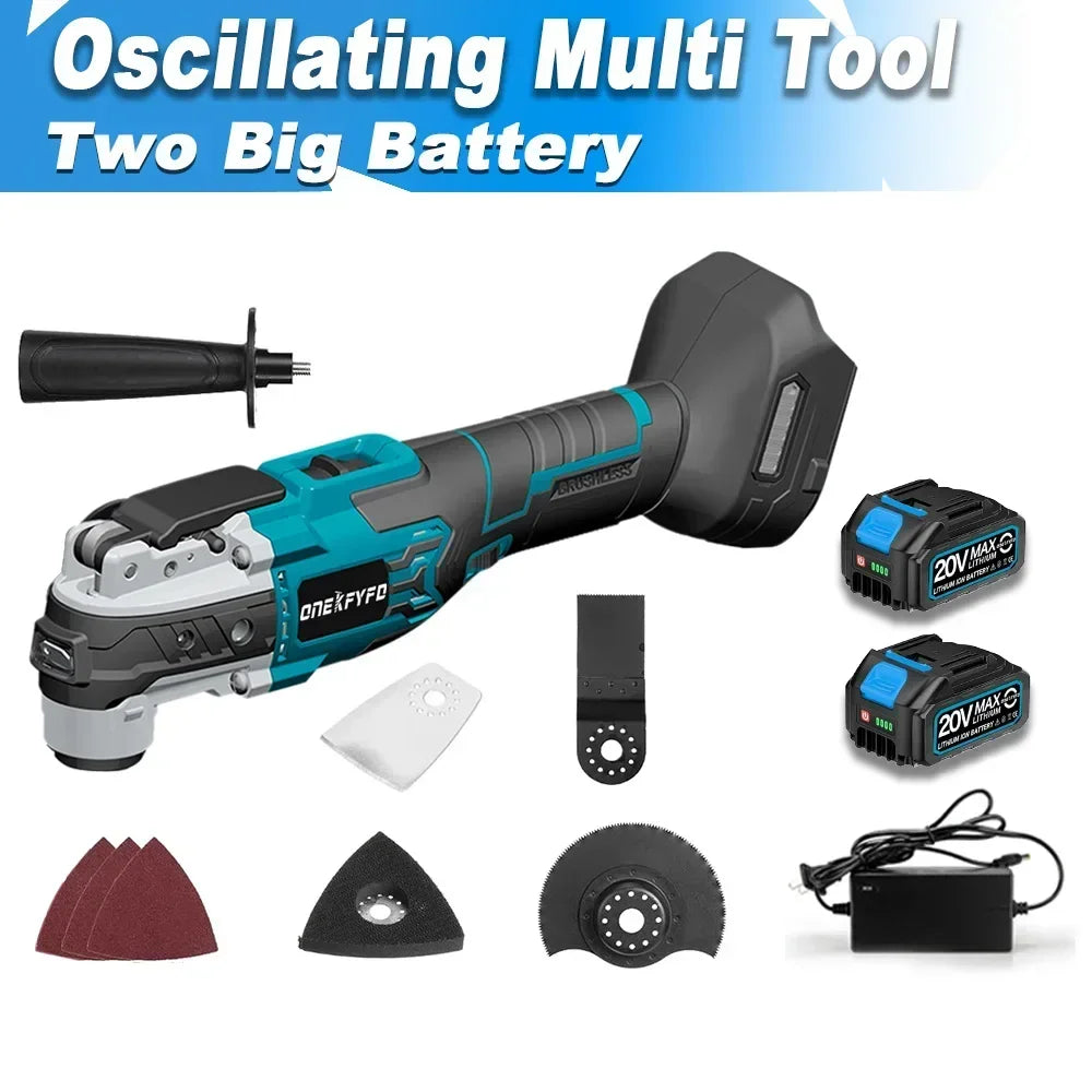 Brushless Electric Oscillating Multifunction Tool Wireless Woodworking Cutting Variable Speed Trimmer Saw For Makita 18v Battery