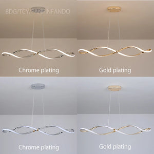 Modern Led Chandelier,Dining Table Hanging Light,Led Pendant Light For Dining room Kitchen,Ceiling hanging lamps L100cm W/remote