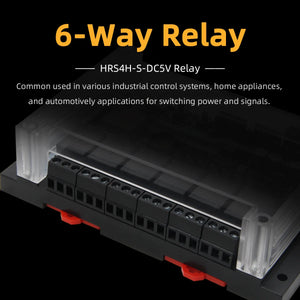 LILYGO® T-Relay-S3 ESP32-S3 Relay Development Board HRS4H-S-DC5V 6-Way Relays Module Expandable 24-Way LCD Display With DIN Snap