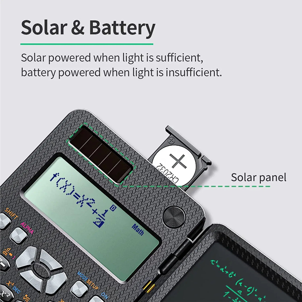 Solar Scientific Calculator with LCD Notepad 417 Functions Professional Portable Foldable Calculator for Students Upgraded 991ES - Stereotech