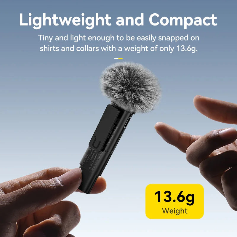 Ulanzi WM-10 Wireless Clip-on Microphone Smartphone Mic for iPhone Android Noise Reduction Microphone