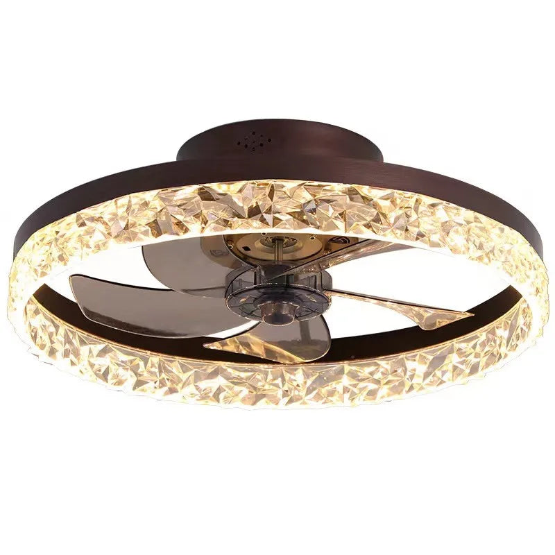 Nordic Ceiling Led Silent Ceiling Fan Light Remote Control Motor 6 Speed Timing Bedroom Fan Light Mobile App Remote Control Fan - Stereotech