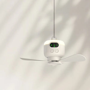 8000mAh USB Rechargeable Ceiling Fan Removable Blades Night Lamp Lighting Capacity Household Outdoor Fan LED Lamp Ceiling Fan - Stereotech