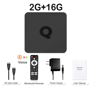 Android 14 TV Box Q1 ATV Quad Core H313 Dual Wifi 2.4G&5G BT 8K Video Set Top Box Ram 4GB 8GB Rom 64GB 128GB Audio Midea Player