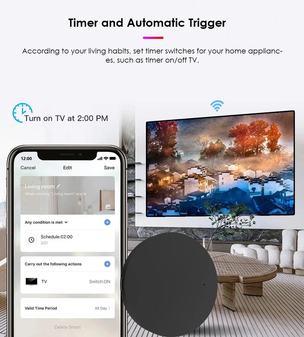 Tuya WiFi IR Remote Control Smart Universal Infrared Smart Home Control for TV DVD AUD AC Works with Alexa Google Home Alexa - Stereotech