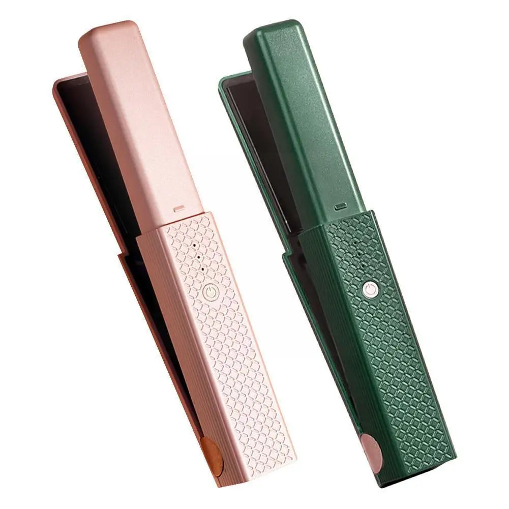 Cordless Mini USB Hair Straightener Fast Heating Three Adjustable Travel Hair Temperatures Straightener Portable W9M5 - Stereotech