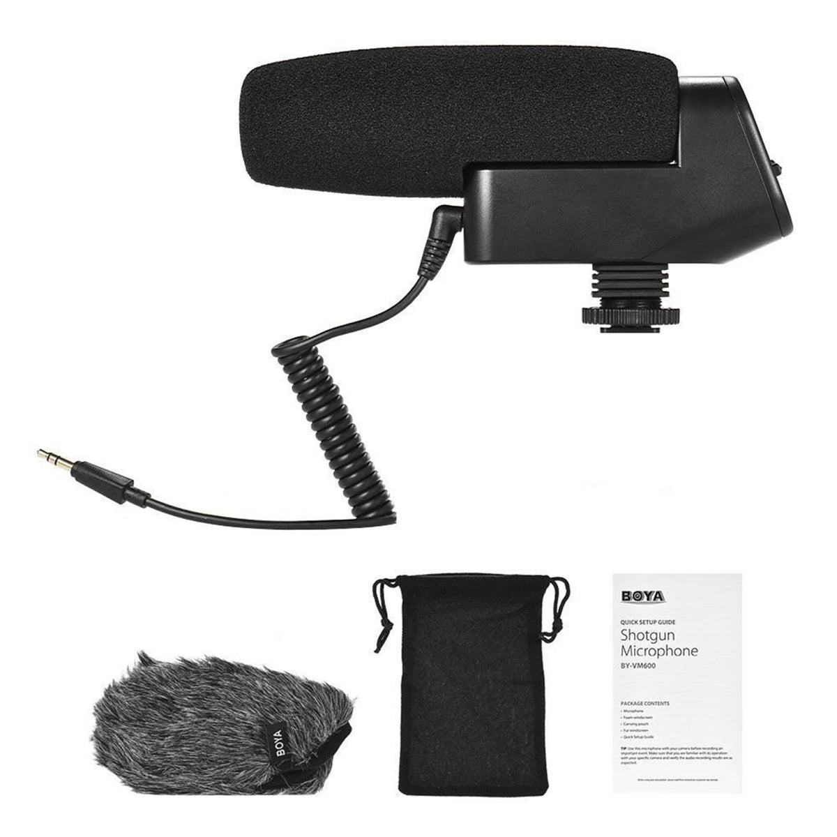 BOYA BY-VM600 Cardioid Shotgun Condenser Microphone for Canon Sony Nikon DLSR Camera Youtube Streaming vlogging Video Shooting