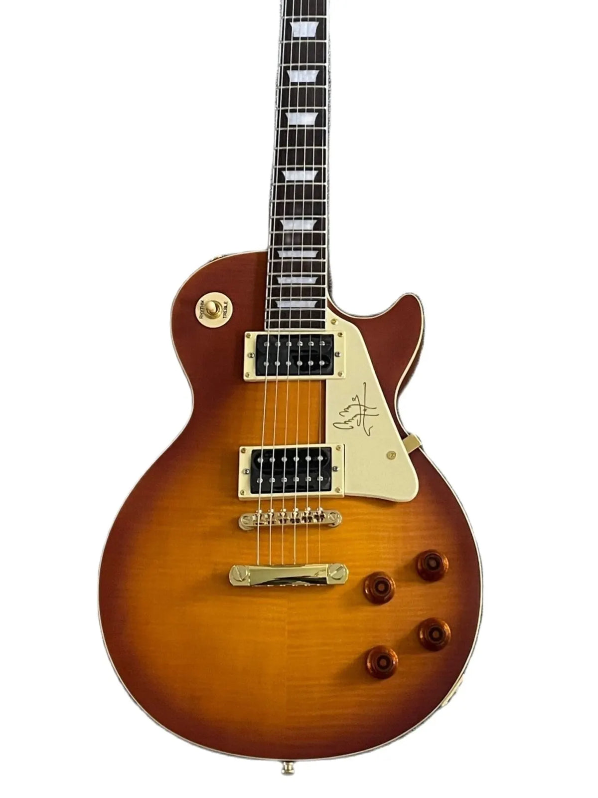 New!!!!!!!High Quality Honey Burst Color, Standard LP Electric Guitar, Solid Body ,Rosewood Fretboard, Yellow PickGuard,