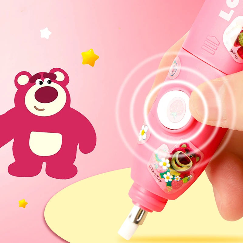 Disney Electric Eraser Spiderman Lotso Alien Eraser Effortless Correction Cleaning Mistake School Supplies Student Stationery