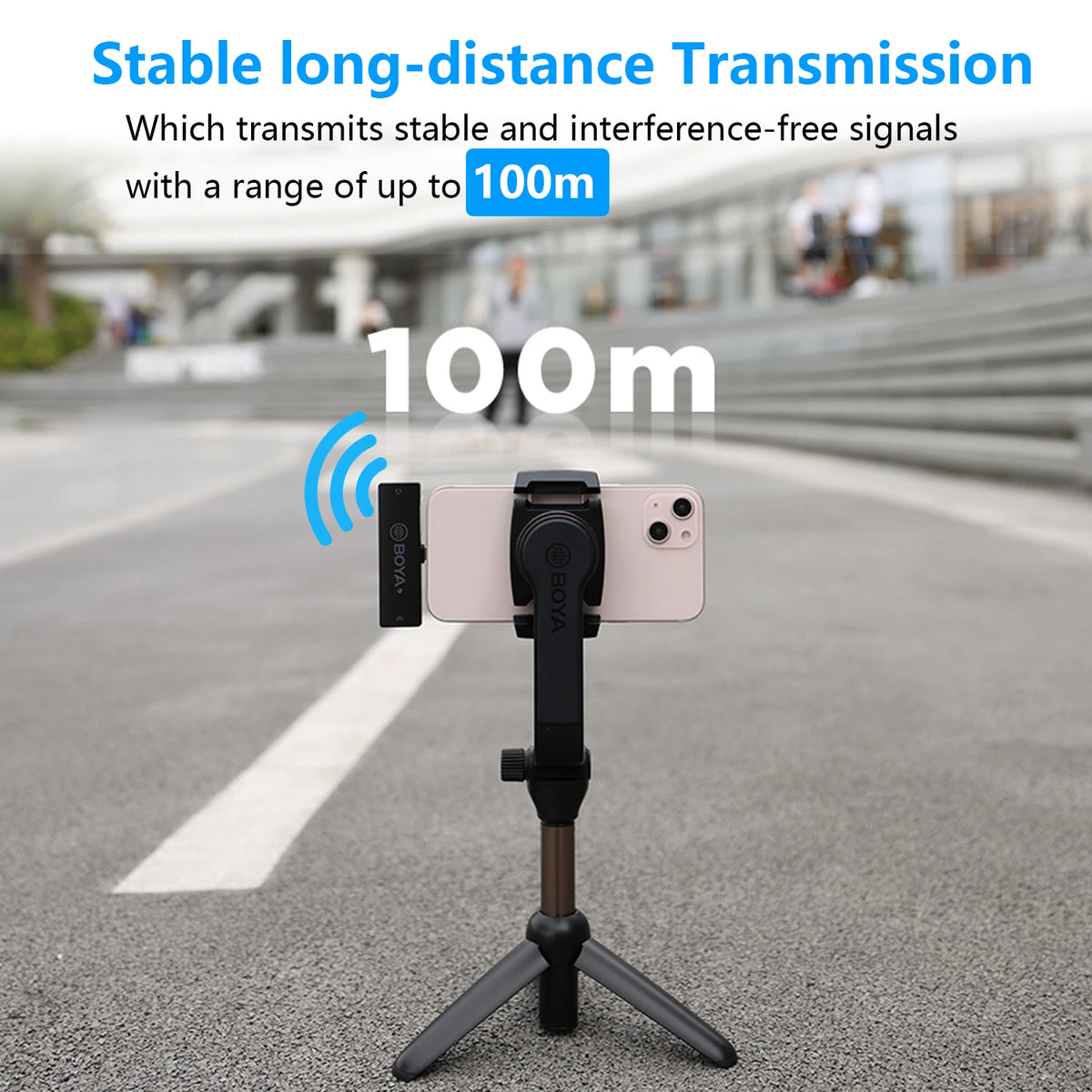 BOYA BY-XM6 S 2.4GHz Condenser Wireless Lavalier Lapel Microphone for PC Mobile Android iPhone DSLRs Cameras Streaming Youtube