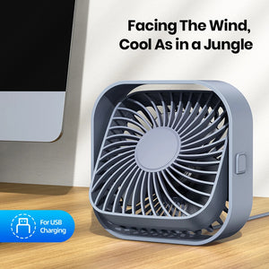 360°Rotatable Standing Portable Fan USB Desk Fan - Stereotech