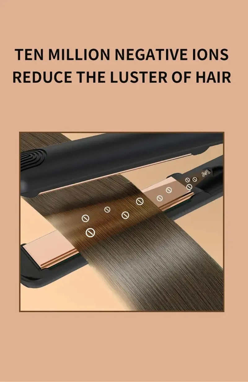 Salon Style High Temperature 450 Degrees Flat Iron Pro Nano Titanium Custom Hair Straightener - Stereotech