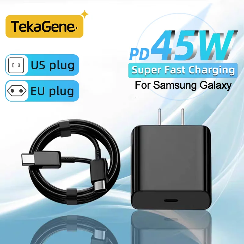 USB C Charger For Samsung Galaxy S24 S23 S22 S21 S20 Ultra S10 Plus A54 5G Super Fast Charger Type C - Stereotech