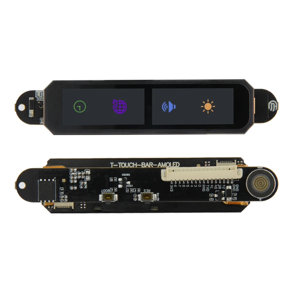 LILYGO® T-Touch Bar AMOLED ESP32-S3 Touch Display Bar Development Board ESP32-S3R8 Wireless Module Magnetic Round USB Connector