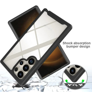 Rugged Armor Shockproof Phone Case For Samsung Galaxy S23 S24 Ultra S22 S21 Plus S20 FE Soft TPU Bumper Hard Plastic Back Cover