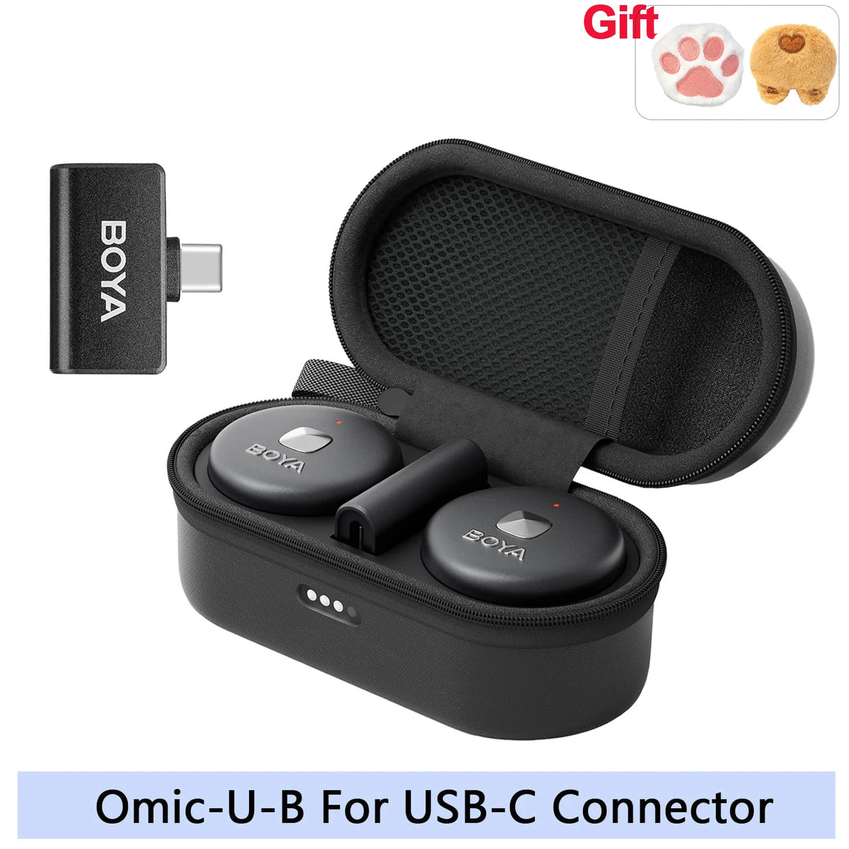 BOYA Omic D/U Wireless Lavalier Lapel Microphone for iPhone iPad Android Type-c Smartphone Youtube Live Recording Interview Vlog