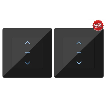 MOES WiFi Smart Curtain Switch Touch Design for Motorized Curtains and Roller Blinds work with Alexa Google and Smart Life App - Stereotech