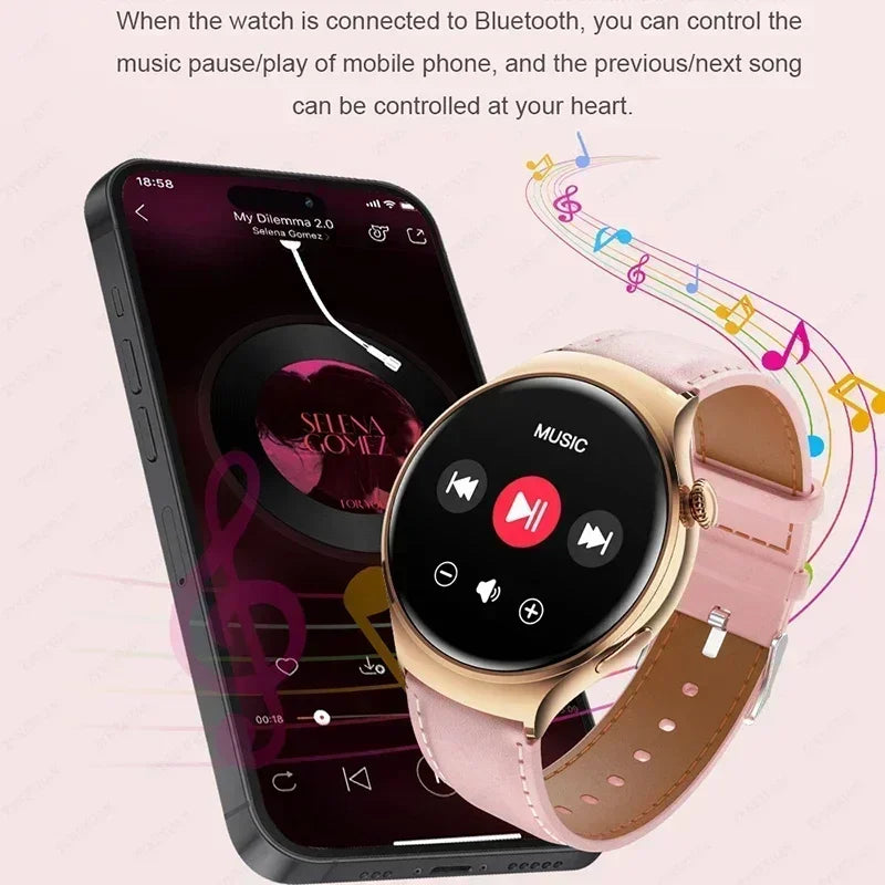 Xiaomi 2024 New Watch For GT4 Mini Smart Watch Women AMOLED NFC GPS Heart Rate Clock BT Call IP68 Waterproof Lady Smartwatch+Box
