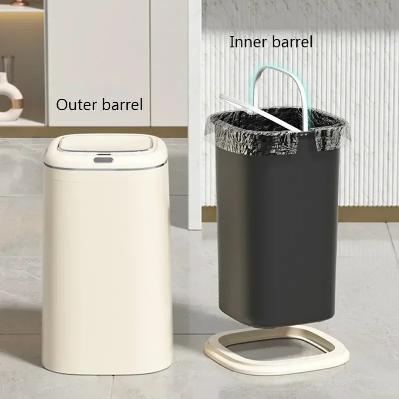 40L Smart Trash Can Large Capacity Automatic Sensor Waste Garbage Bin Kitchen Barthroom Dustbin Electric Touchless Wastebasket