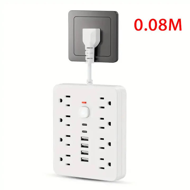 Xiaomi Multi-function Power Strip 14 in 1 Socket Travel Wall Plug 8 Sockets 4 USB 2 Type-C Ports US Power Socket 1.5M 3M