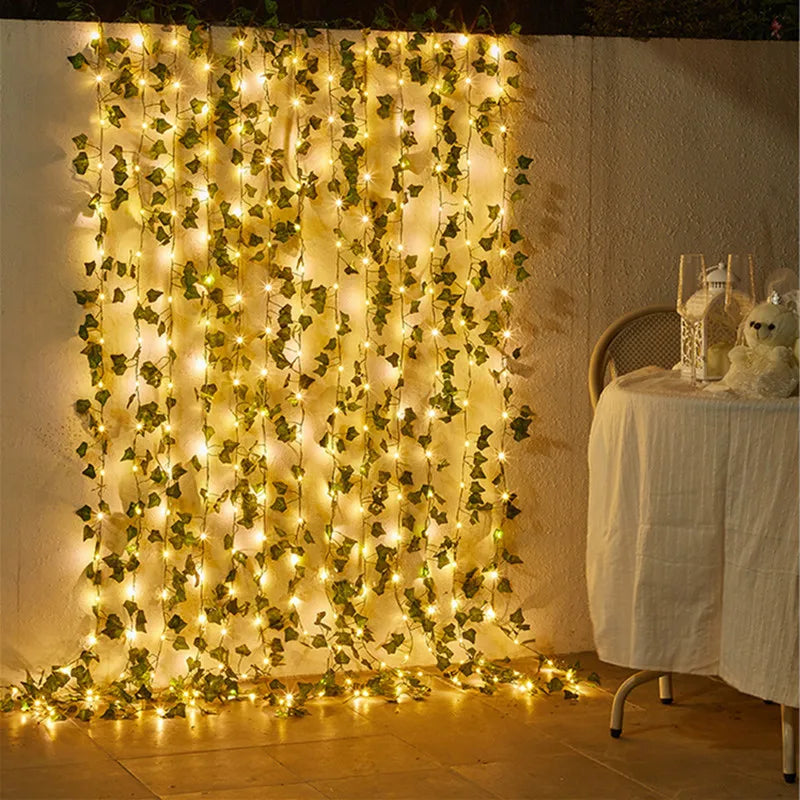 Flower Green Leaf String Lights - Stereotech