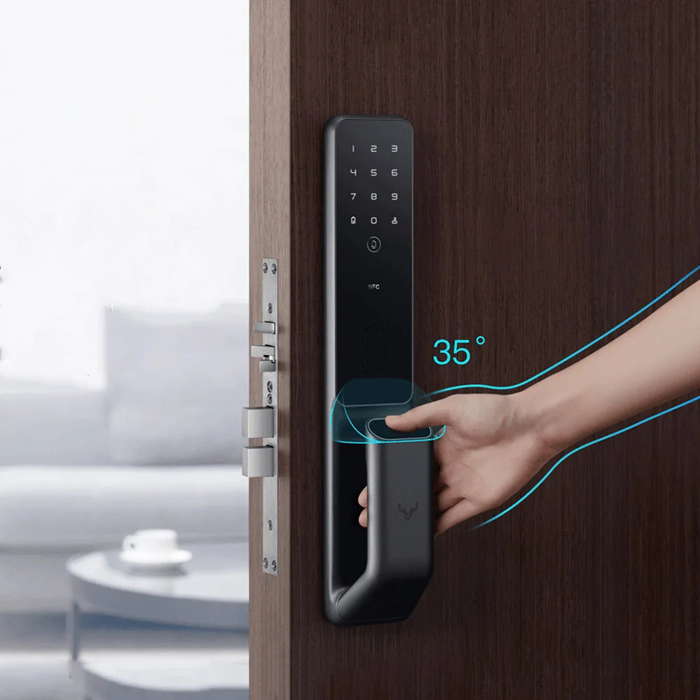 Global Version Lockin Smart Door Lock S30 Pro Push-pull Model Fingerprint Password Unlock Detect Alarm Work with Mijia App