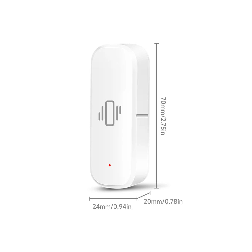 Tuya Zigbee Smart Vibration Sensor Detection Smart Life APP Notification Real-Time Monitor Motion Shock Alarm History Record - Stereotech
