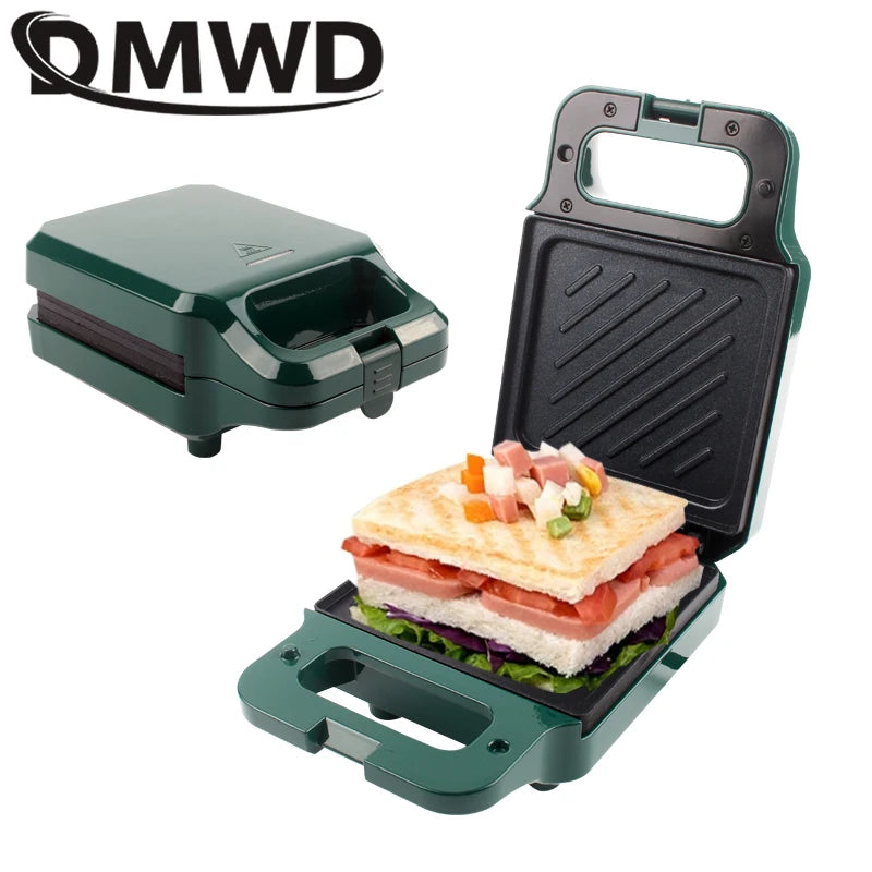 DMWD Bread Sandwich Maker Mini Light Food Waffle Muffin Breakfast Machine Egg Omelette Pan Pressure Toaster Grill Panini Oven - Stereotech