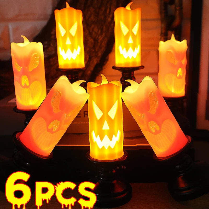 Flameless LED Candle Lights Battery Operated LED Electronic Wishing Tealight Halloween Christmas Party Table Decoration Lighting