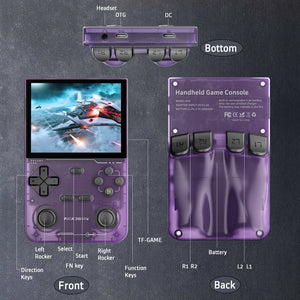GAMINJA Open Source K36 Handheld Game Console 3.5Inch IPS Screen Built in 16000 Games Supports online doubles For PS1/PSP/DC/N64